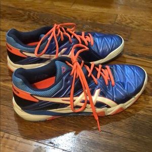 ASICS bright blue volleyball sneakers